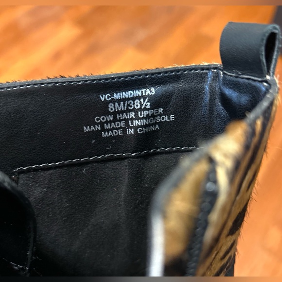 NWT NIB Vince Camuto Mindinta Calf Hair Combat Boot Leopard Print Brown Size 8 - Picture 10 of 10